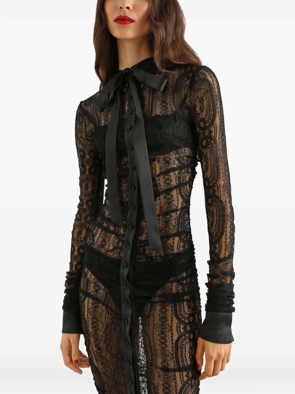 Dolce & Gabbana Jurk met kant Zwart