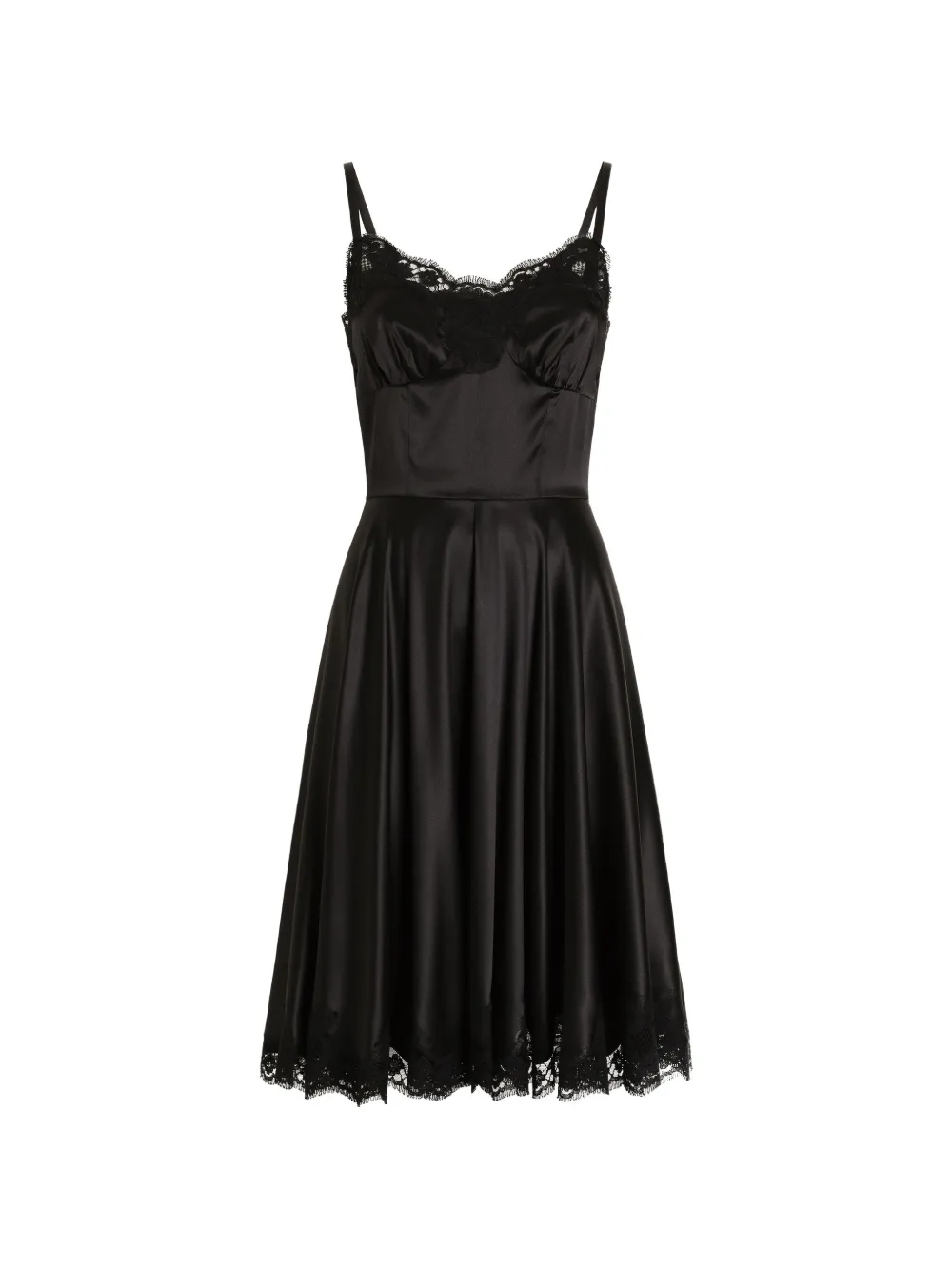 Dolce & Gabbana Satijnen jurk Zwart