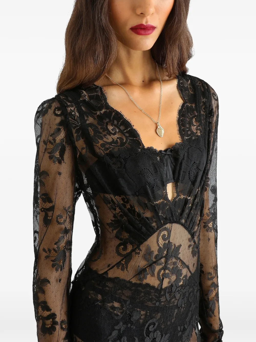 Dolce & Gabbana Jurk met kant Zwart