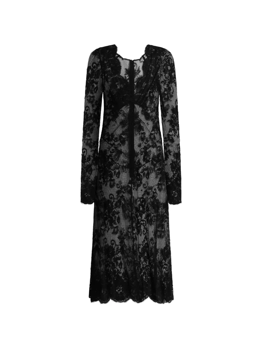 Dolce & Gabbana Kleid aus Chantilly-Spitze - Schwarz