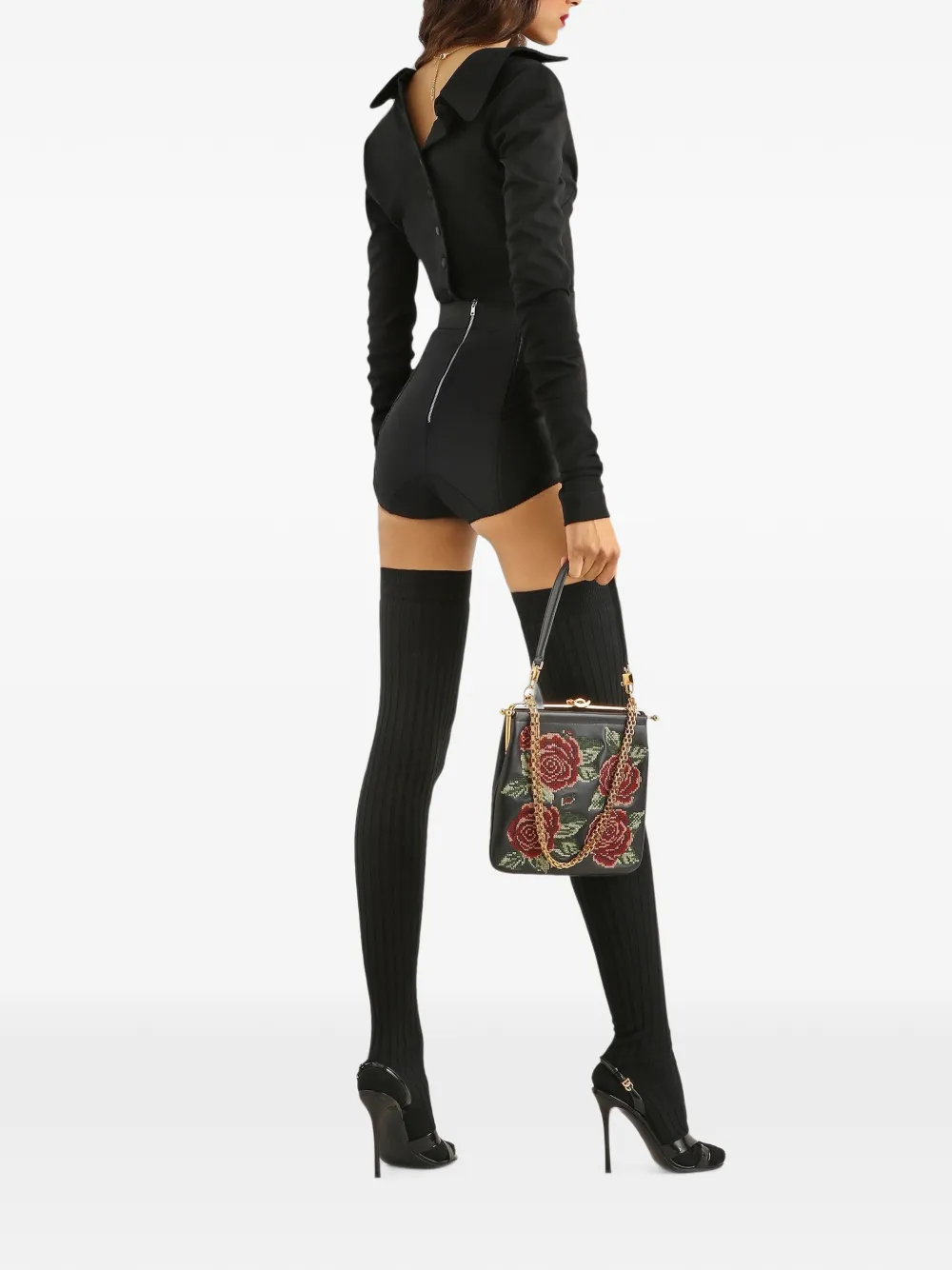 Dolce & Gabbana Jersey wollen blouse Zwart