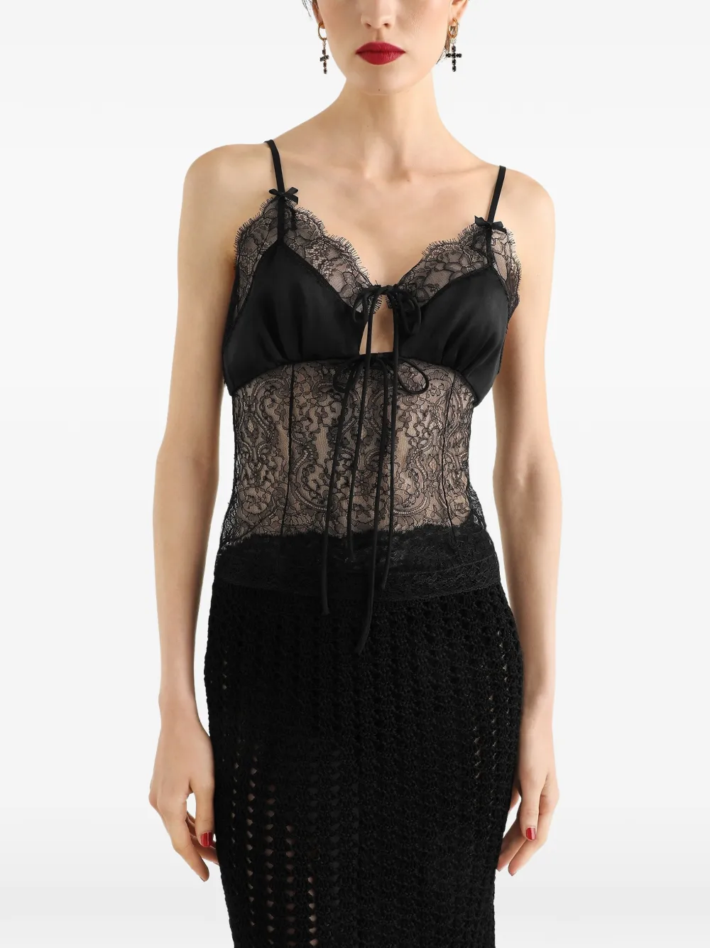 Dolce & Gabbana Top van kant Zwart