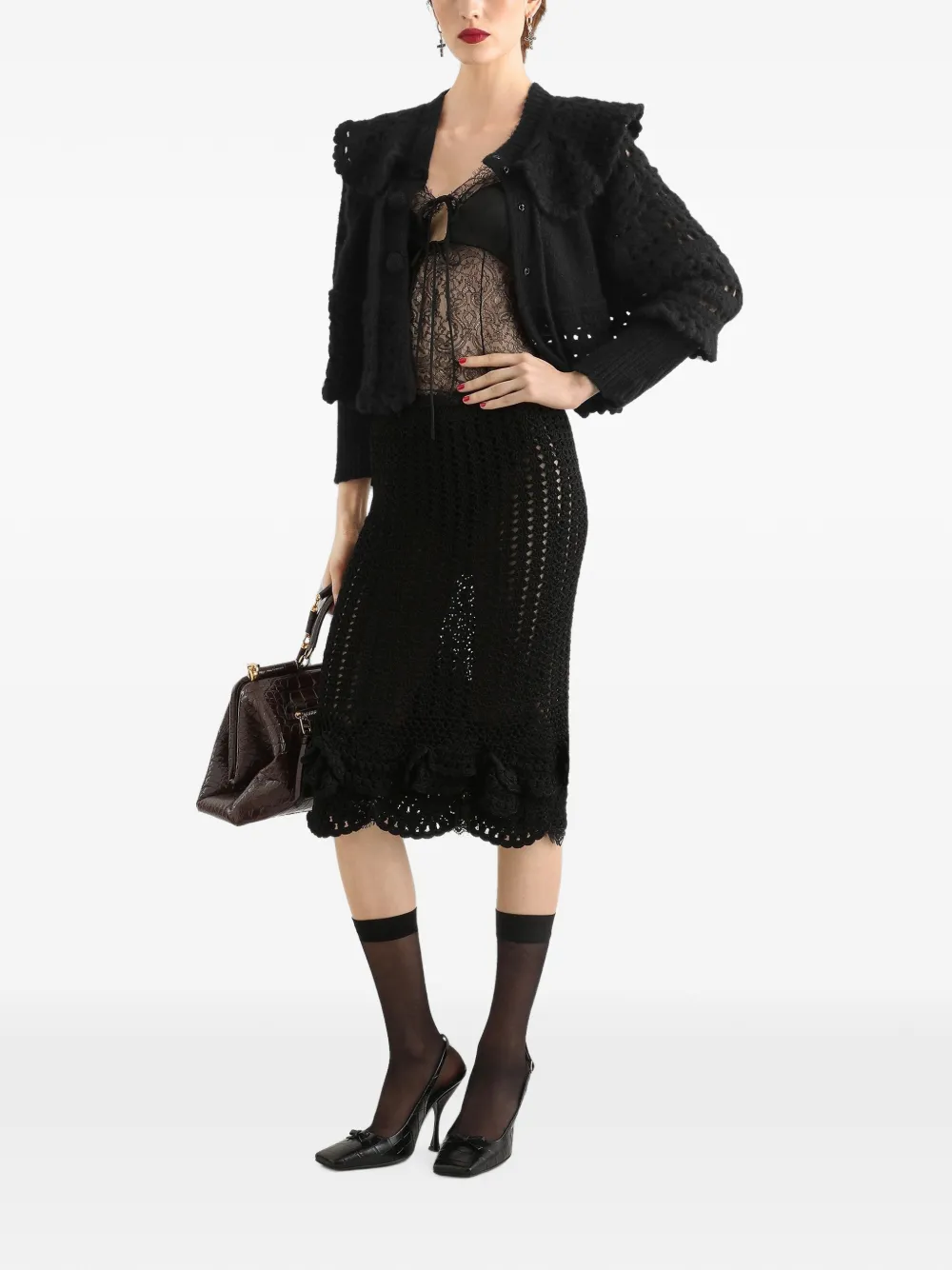 Dolce & Gabbana Top van kant Zwart