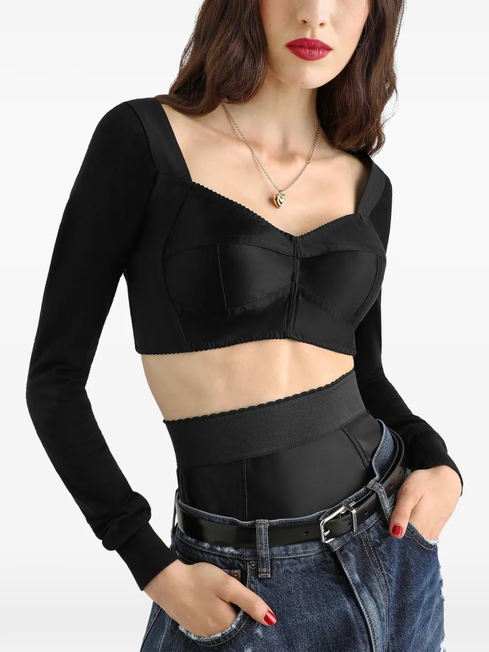 Dolce & Gabbana Satijnen top Zwart