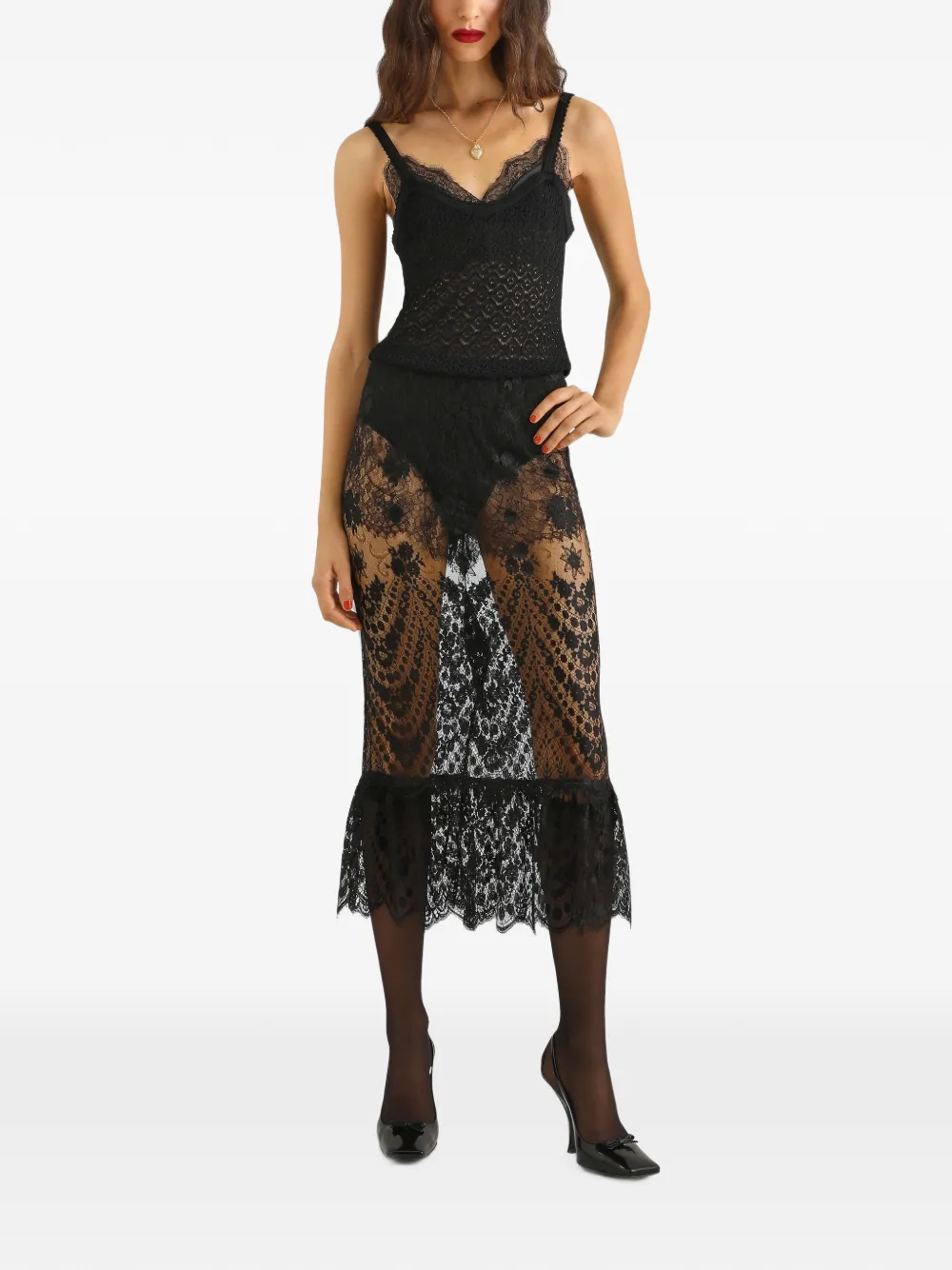 Dolce & Gabbana Top van kant Zwart