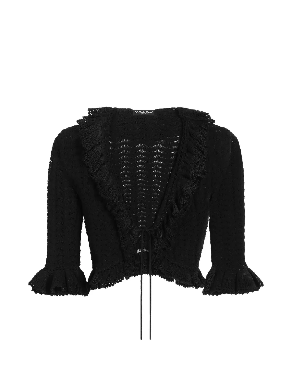 Dolce & Gabbana Crochet Cardigan In Purple