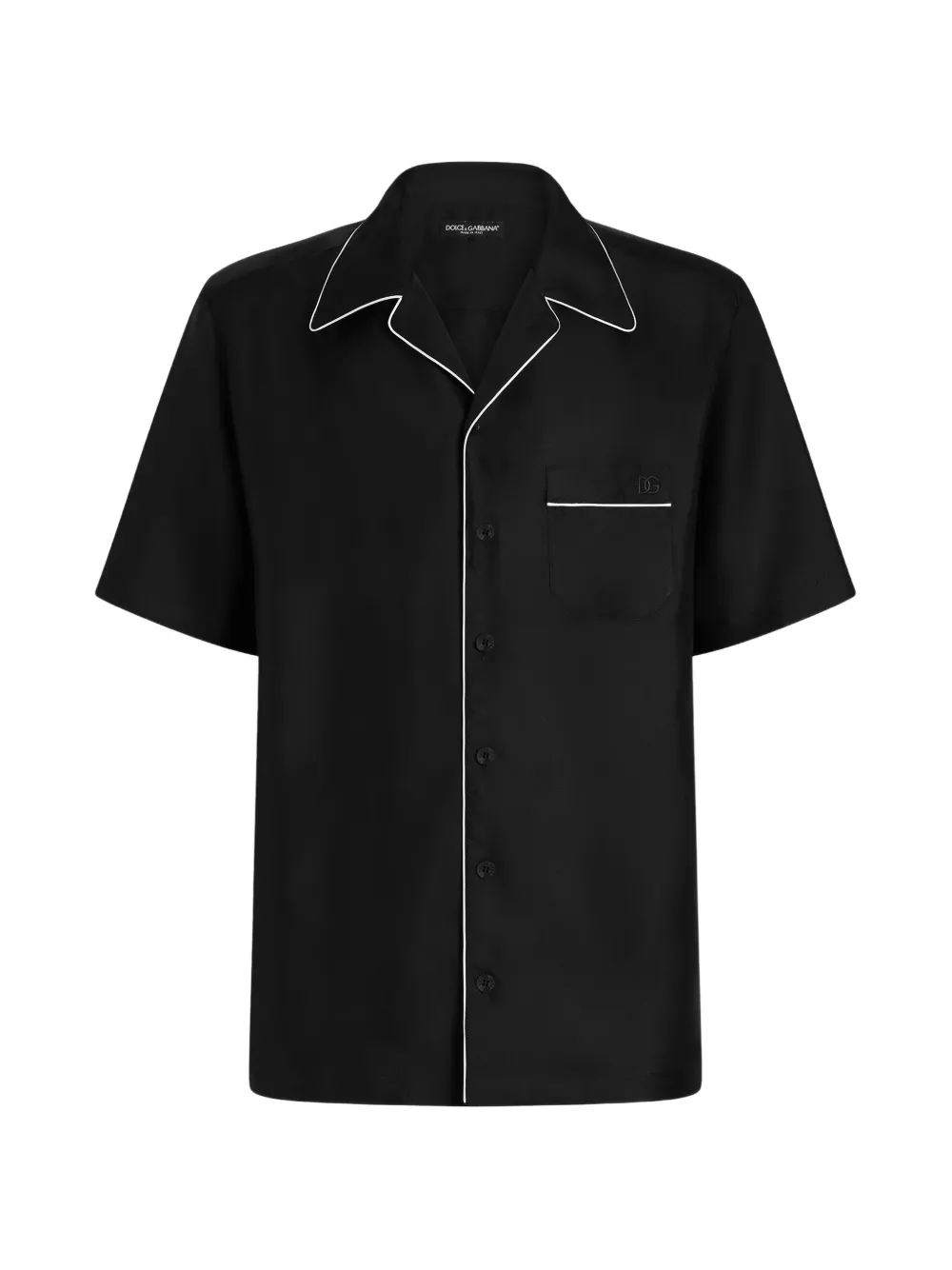 Dolce & Gabbana Hawaii silk twill shirt - Schwarz
