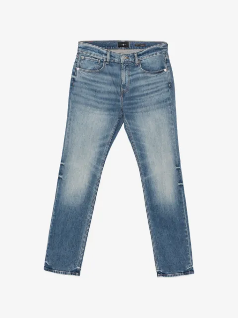 7 For All Mankind faded whiskered jeans