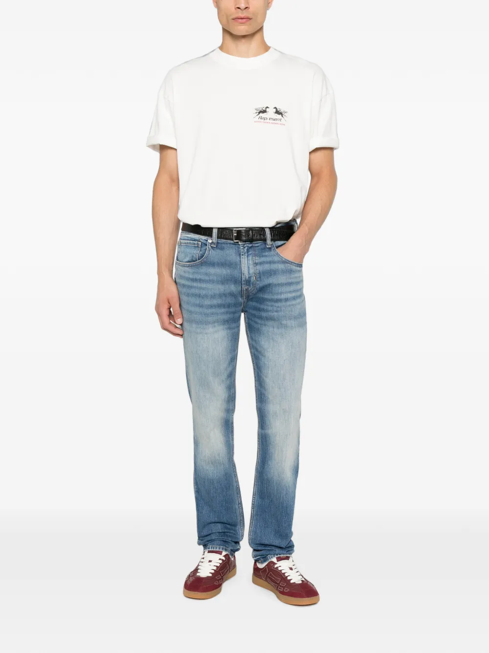 7 For All Mankind Jeans met vervaagd effect Blauw