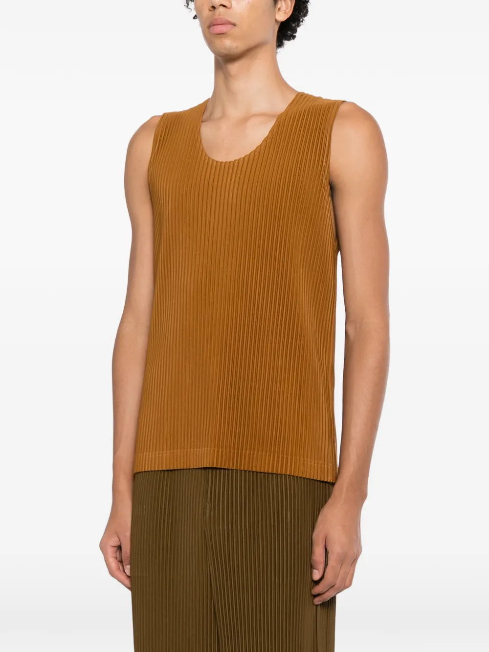 Homme Plissé Issey Miyake Plissé hemd Bruin