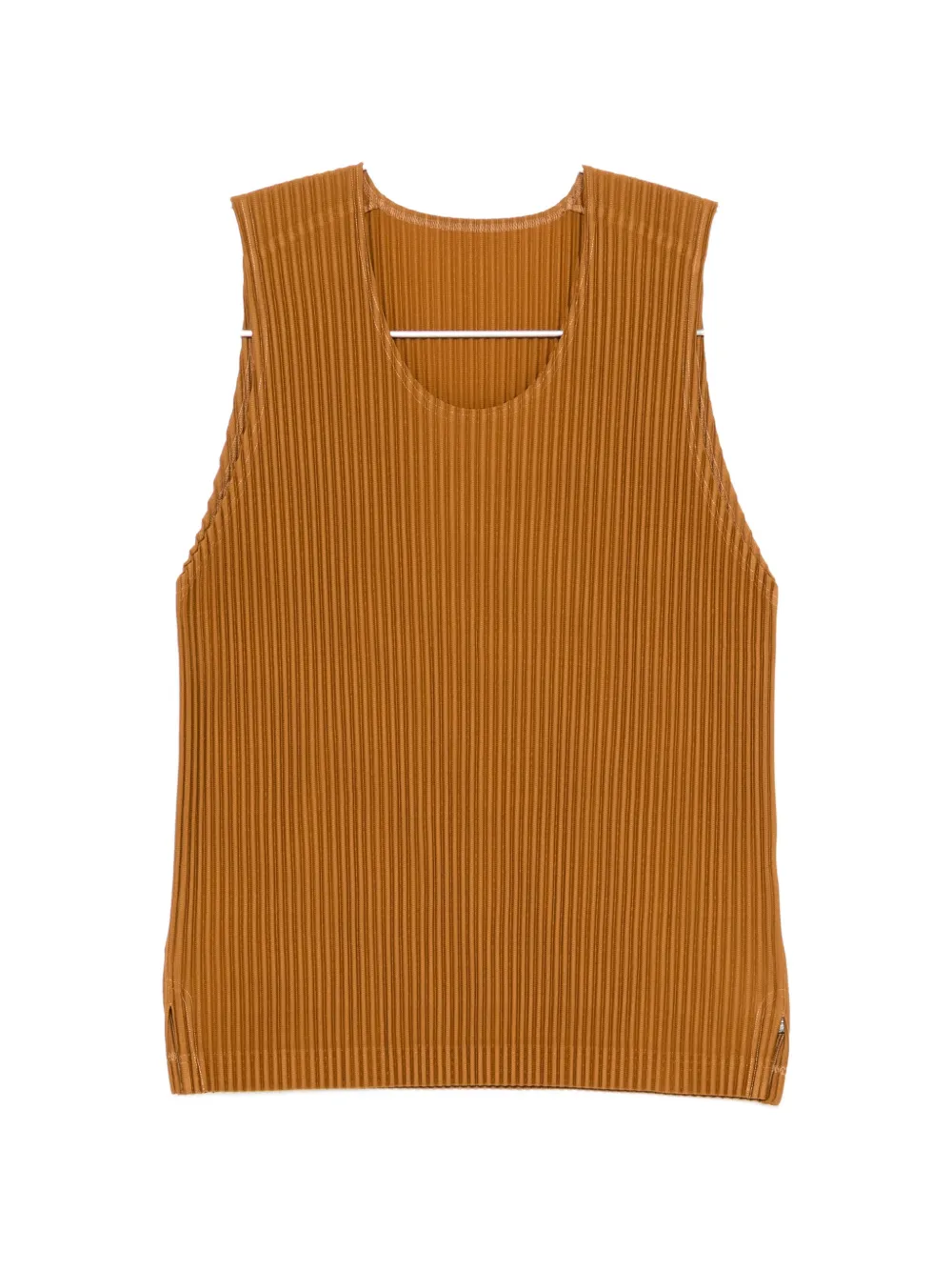 Homme Plissé Issey Miyake plissé-effect vest top - Marrone
