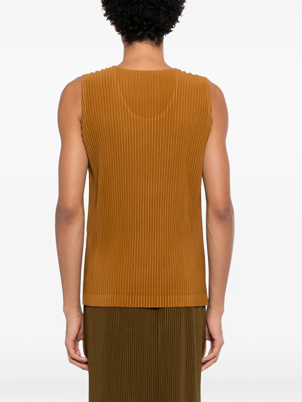 Homme Plissé Issey Miyake Plissé hemd Bruin