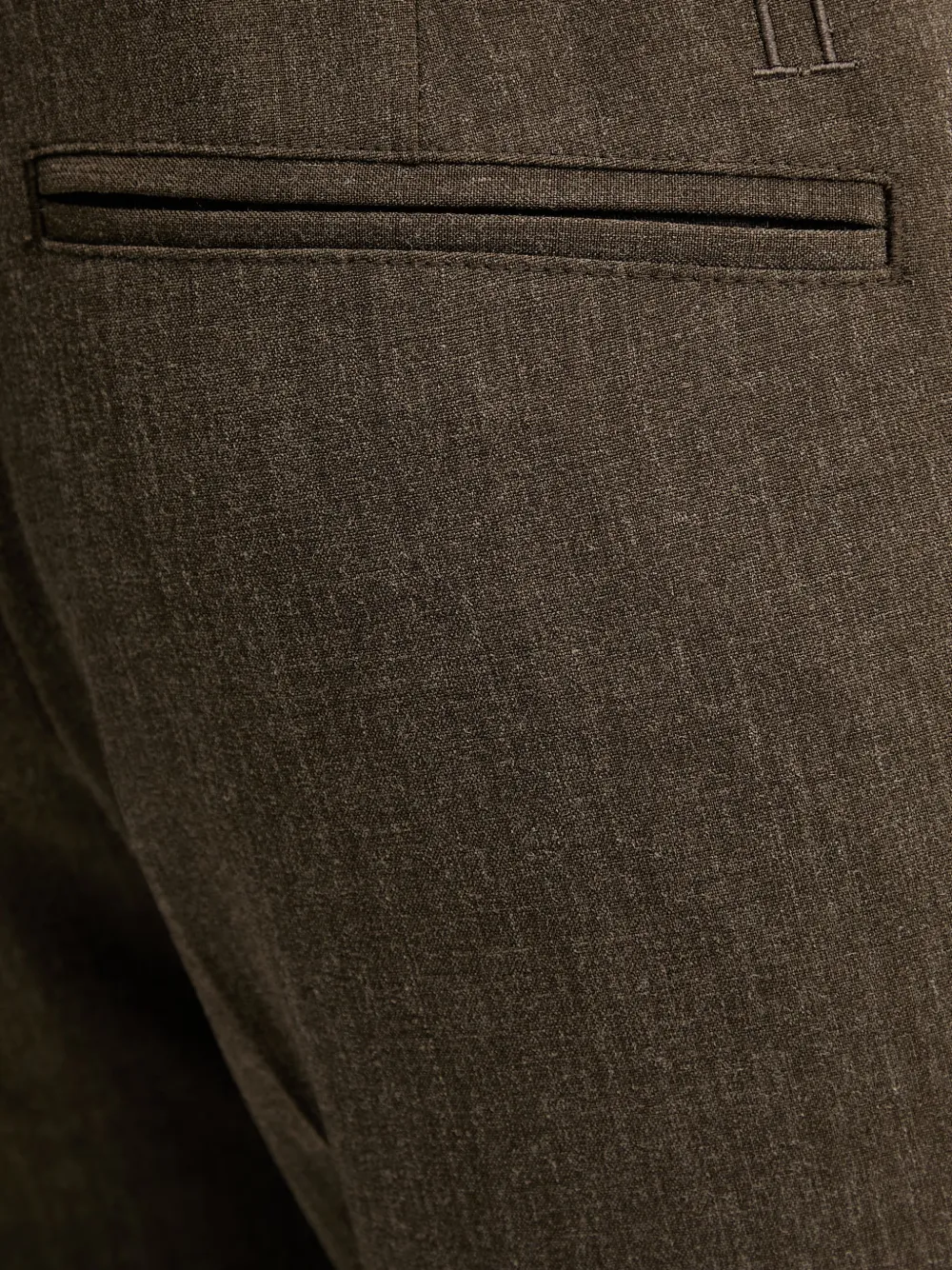 Les Deux Pantalon met geborduurd logo en plooi Bruin