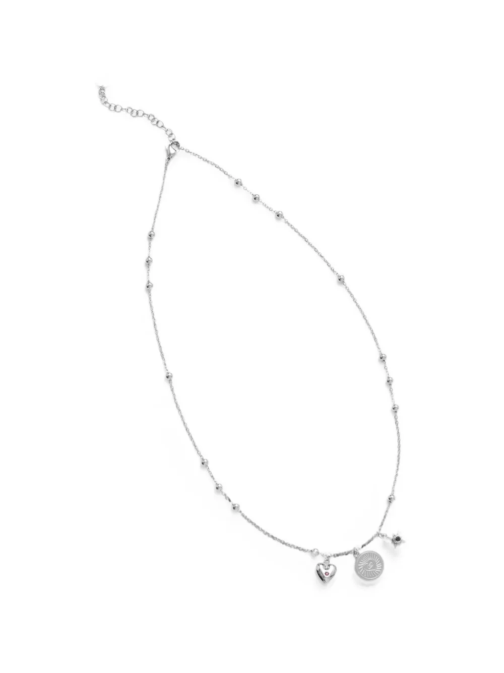 LIU JO charm-detail beaded necklace - Argento