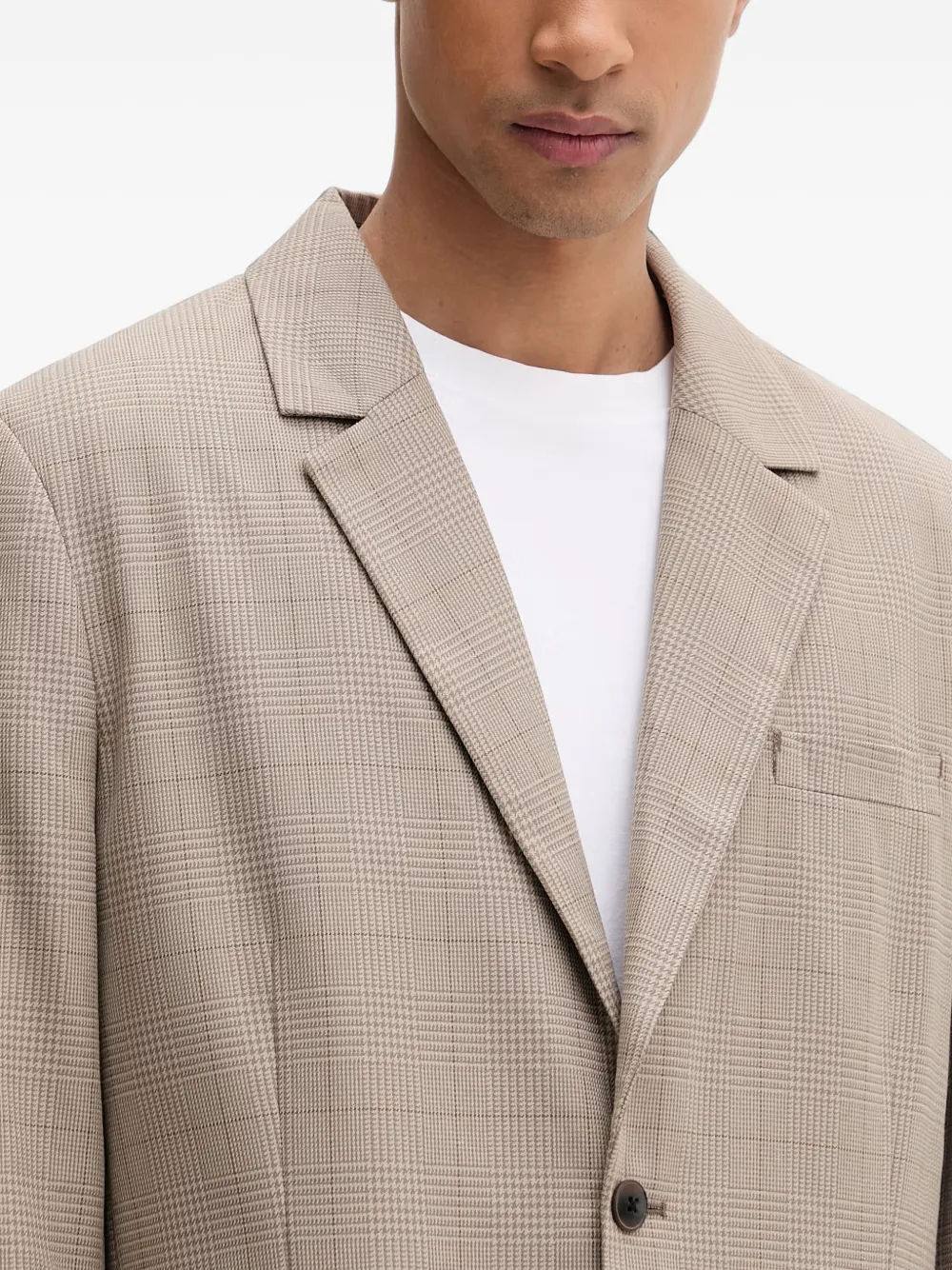 Les Deux James geruite blazer Beige
