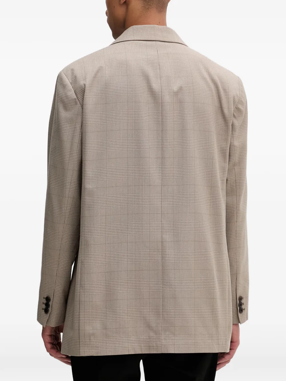 Les Deux James geruite blazer Beige