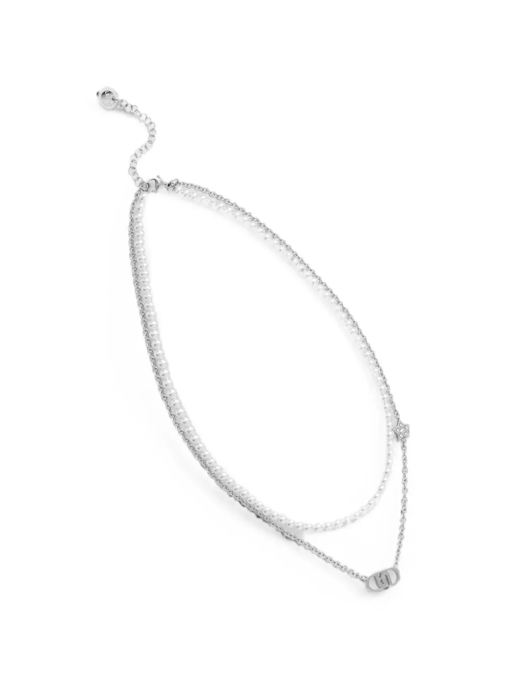 LIU JO layered pearl-detail necklace - Silber