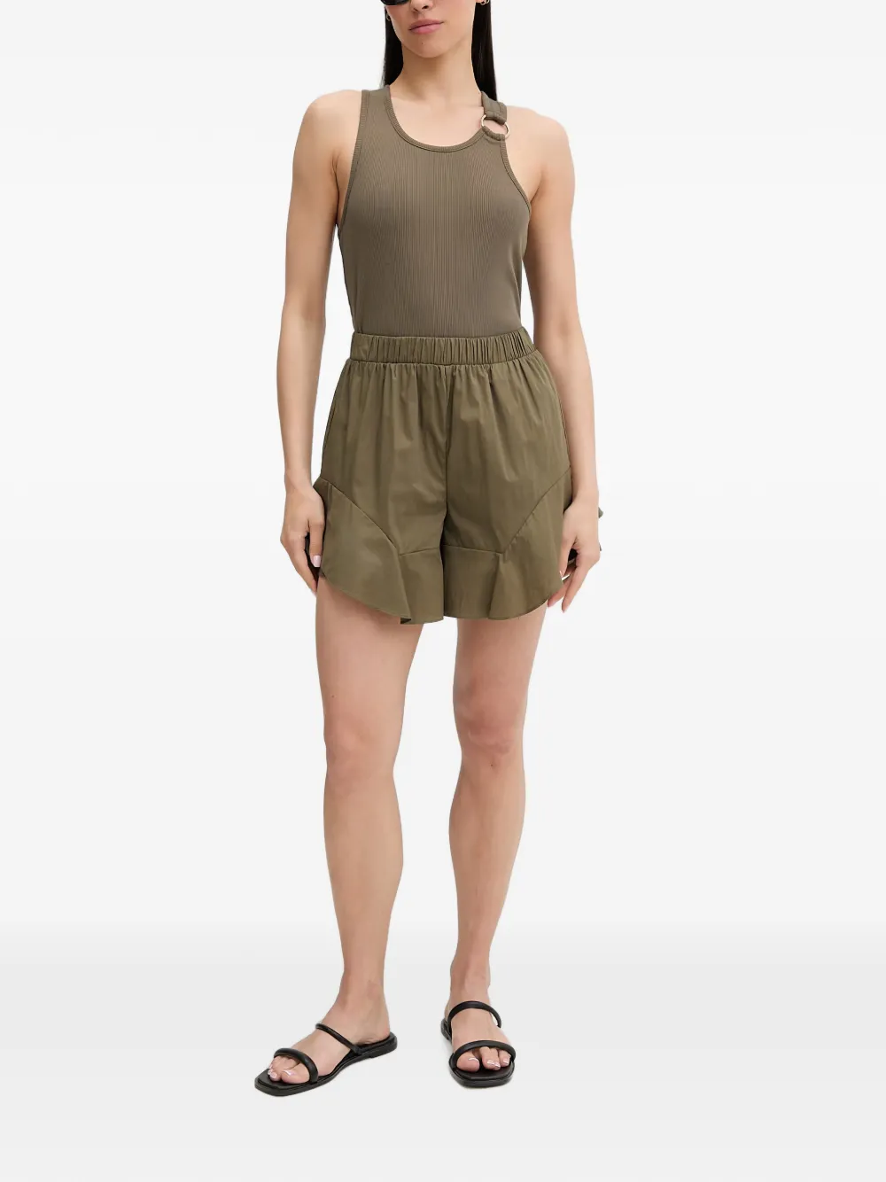 LIU JO Shorts met elastische taille Groen