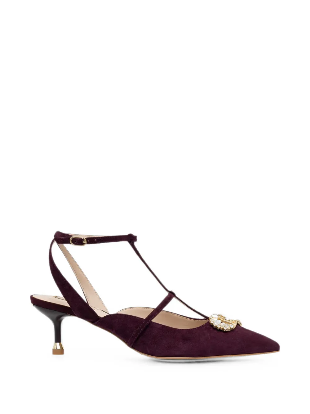 LIU JO crystal-embellished pointed-toe pumps - Violett