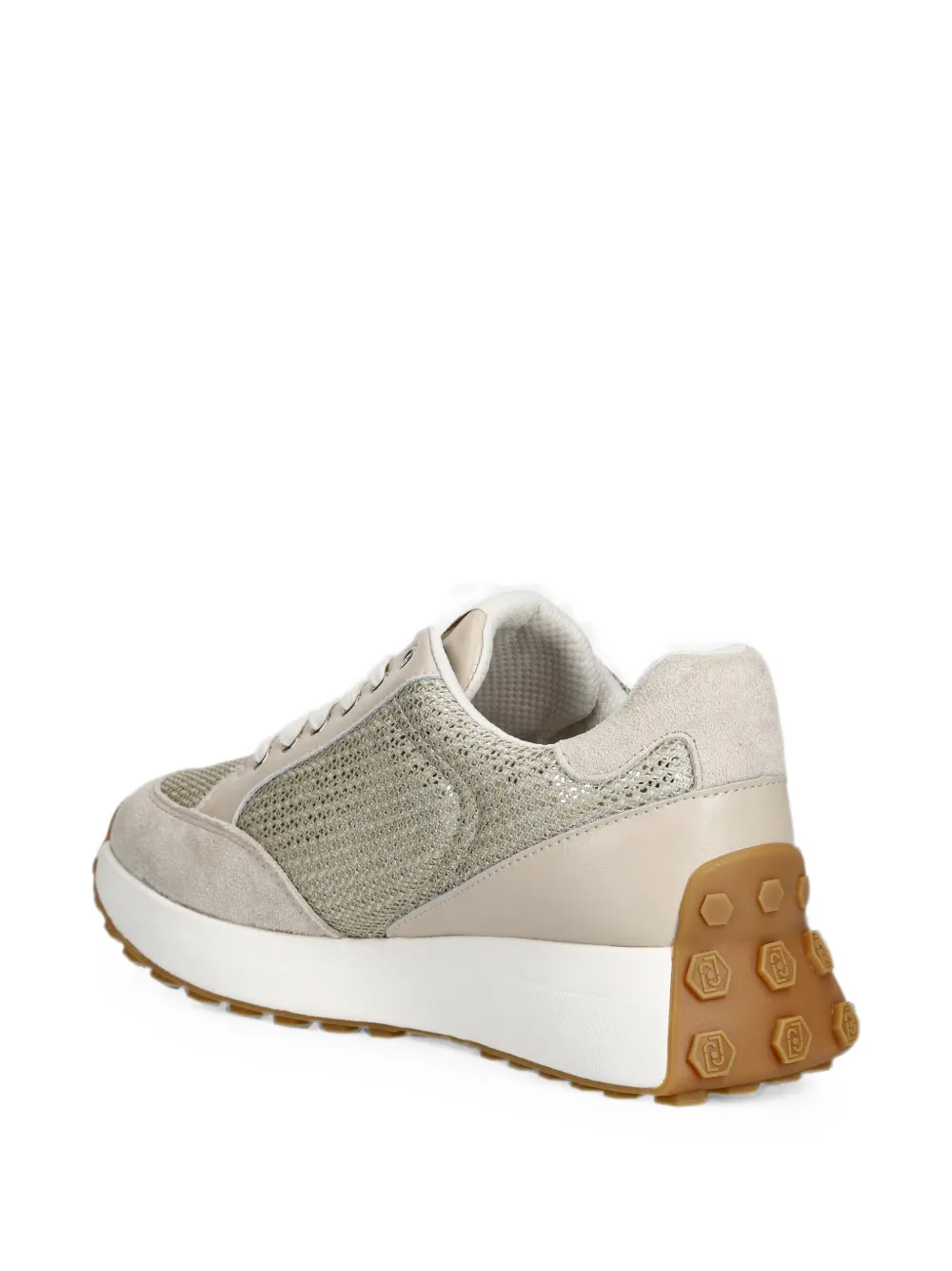 LIU JO suede-trim panelled sneakers Beige