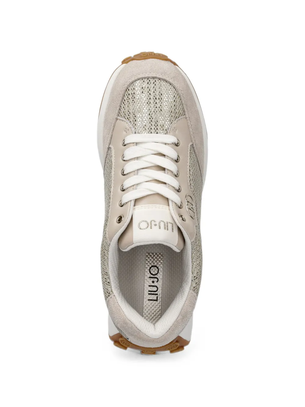 LIU JO suede-trim panelled sneakers Beige