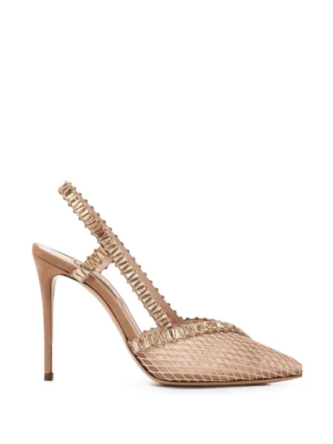 Casadei Julia Heaven crystal-embellished slingback pumps