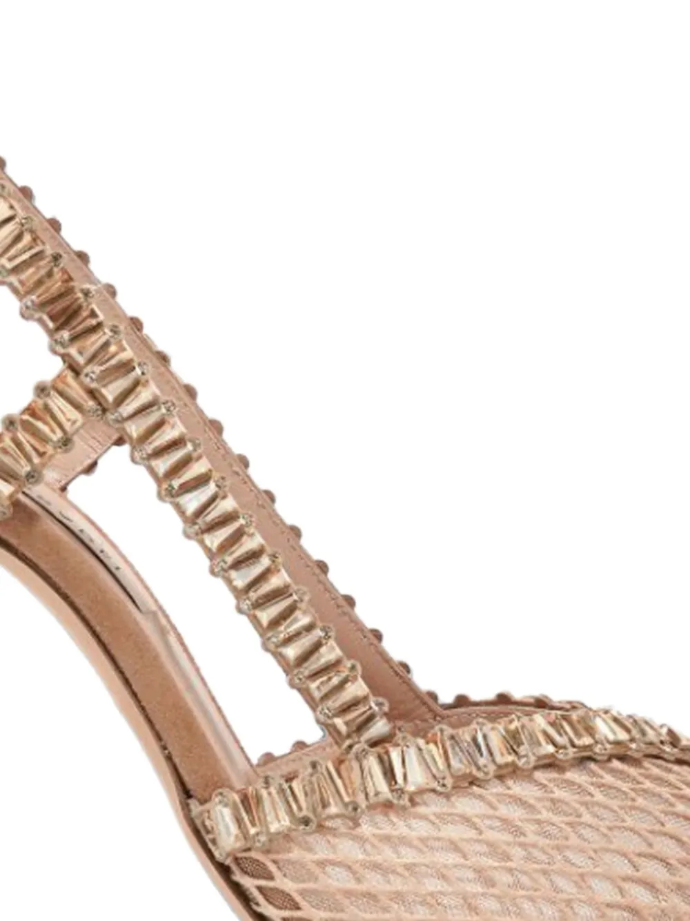 Casadei Julia Heaven crystal-embellished slingback pumps Beige
