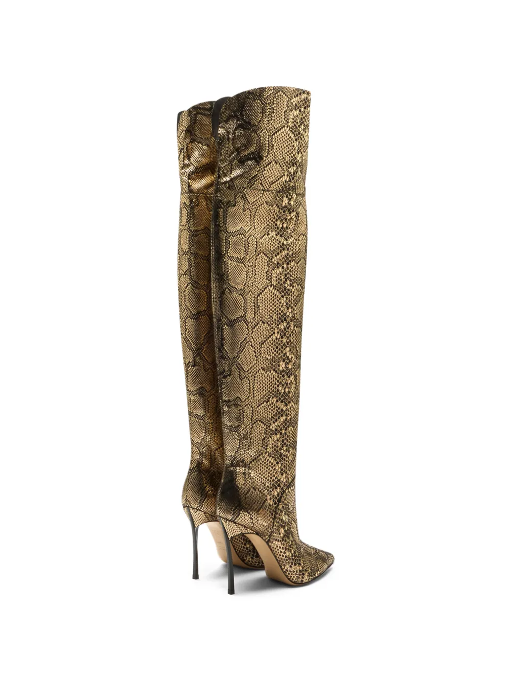 Casadei Blade Goldfinger Corsario over-the-knee boots Goud