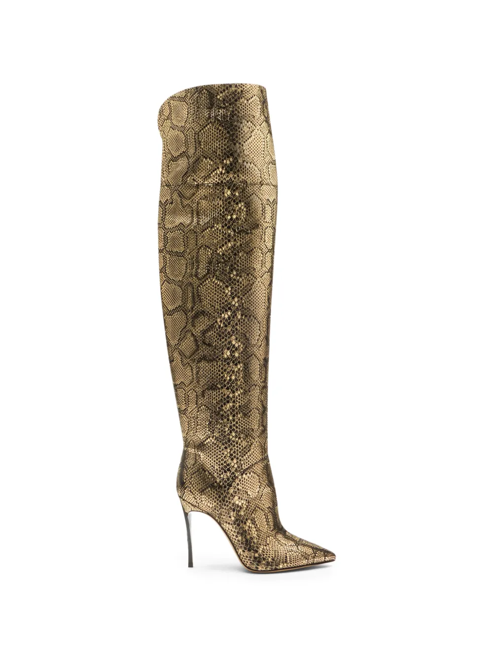 Casadei Blade Goldfinger Corsario over-the-knee boots Goud