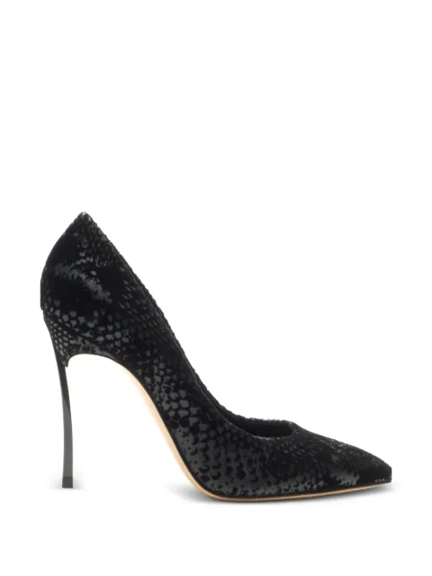 Casadei Blade Kitana python-effect pumps