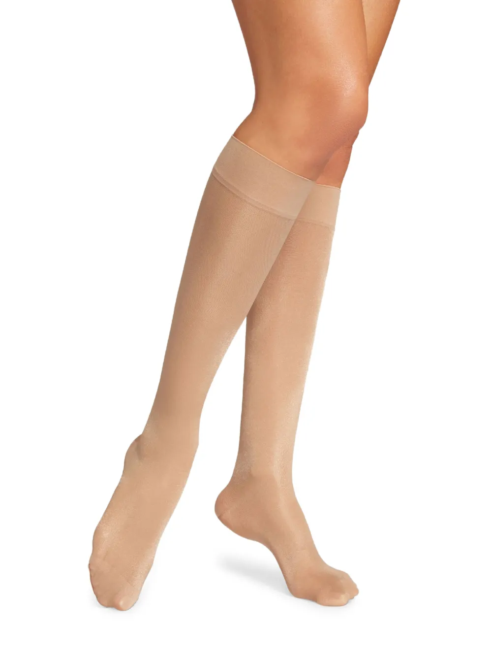 Wolford Pure Energy 30 Leg Vitalizer kniehoge sokken Beige