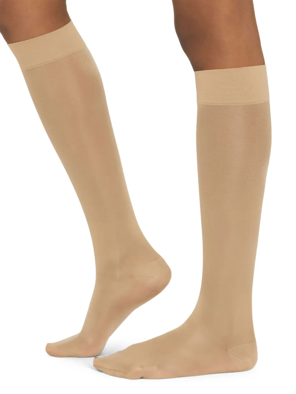 Wolford Pure Energy 30 Leg Vitalizer kniehoge sokken Beige