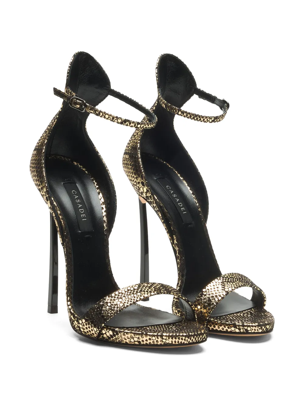 Casadei Cappa Blade python-effect sandals Goud