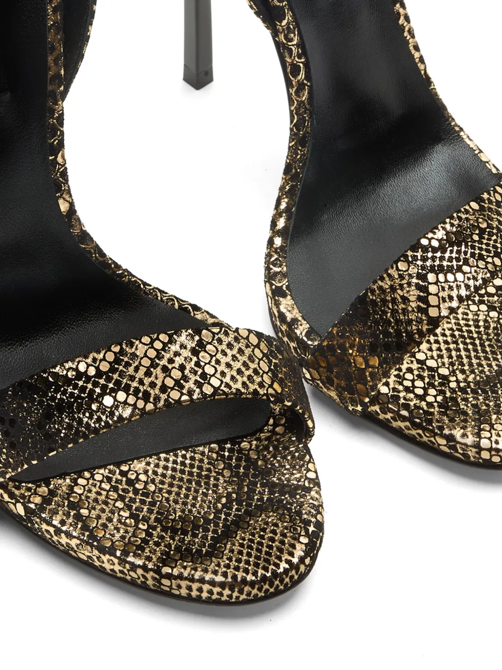 Casadei Cappa Blade python-effect sandals Goud
