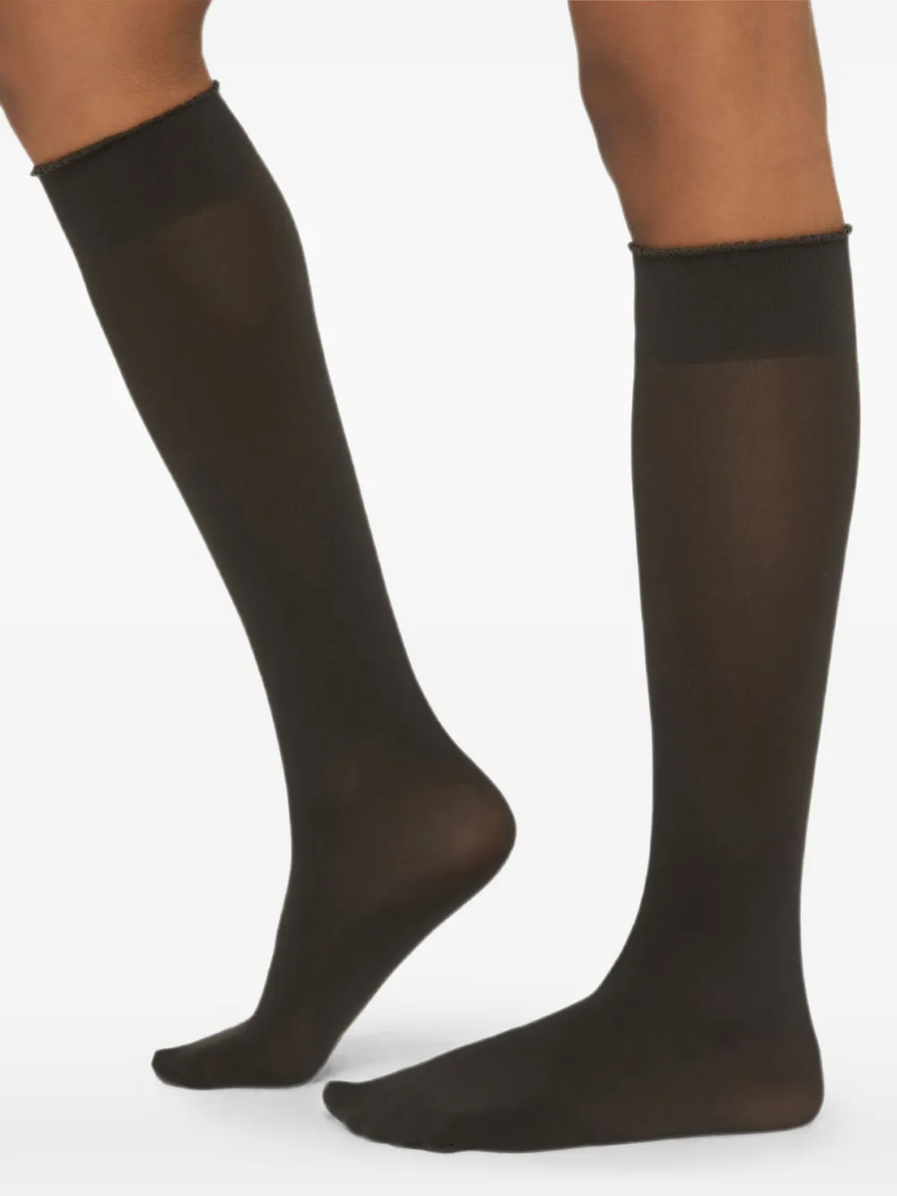 Wolford Velvet De Luxe 50 kniehoge sokken Zwart