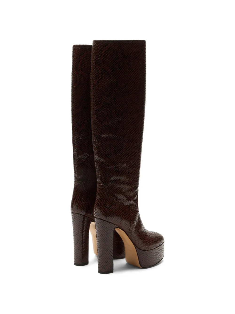 Casadei Patty python-print boots Bruin