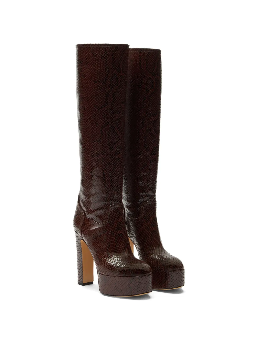 Casadei Patty python-print boots Bruin