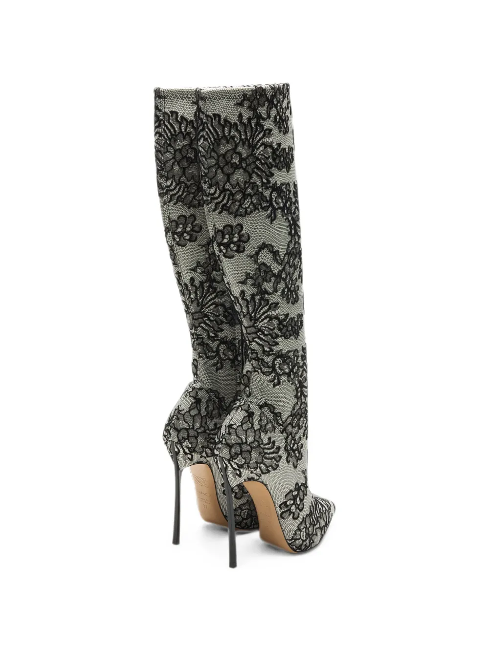 Casadei Blade Pandora lace-effect boots Grijs