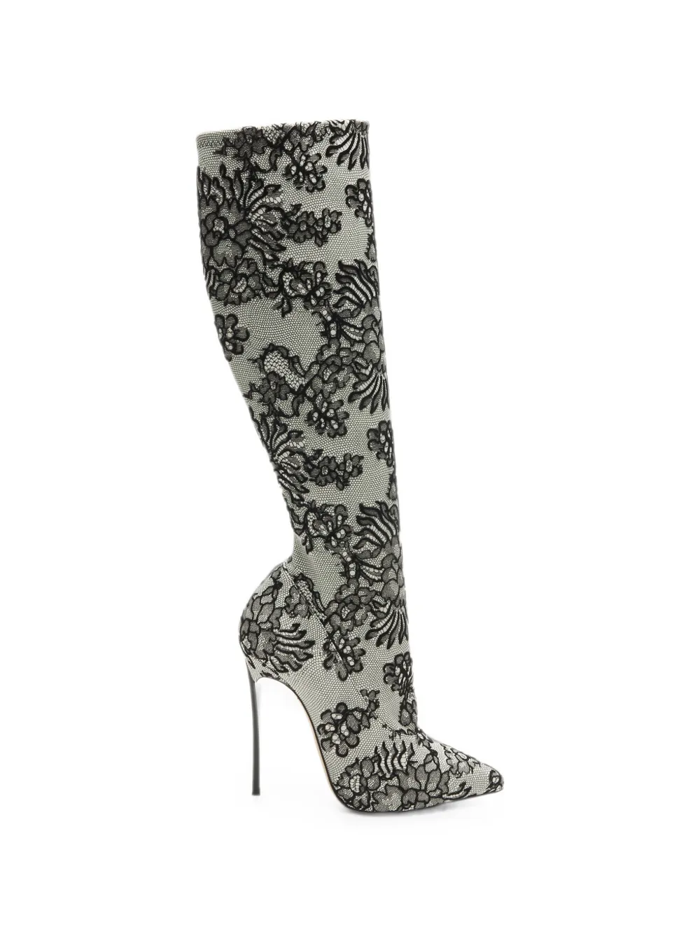 Casadei Blade Pandora lace-effect boots Grijs