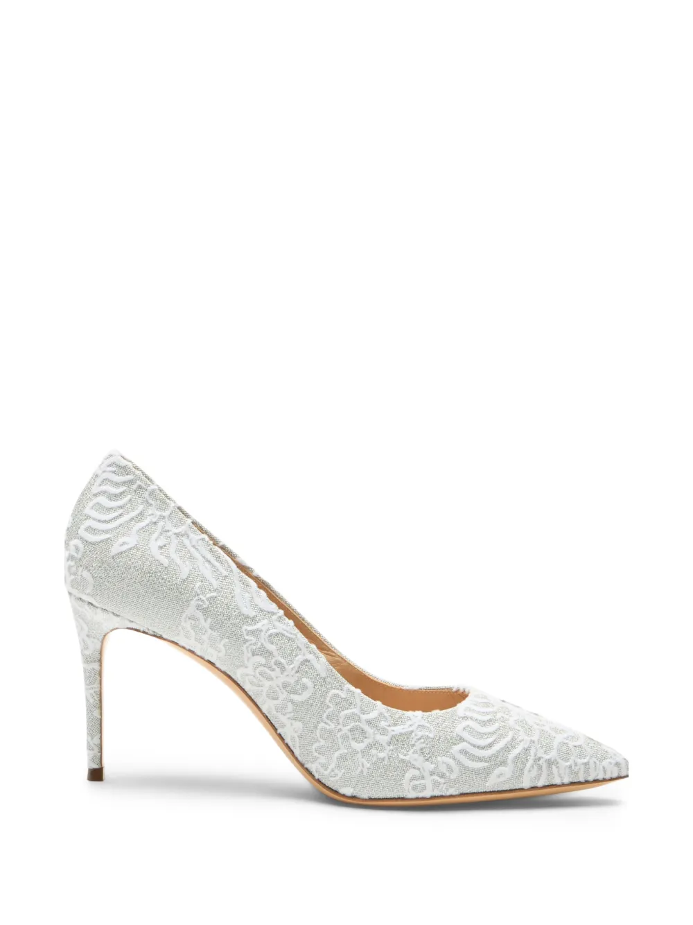Casadei Julia Rigel floral-flock pumps Zilver