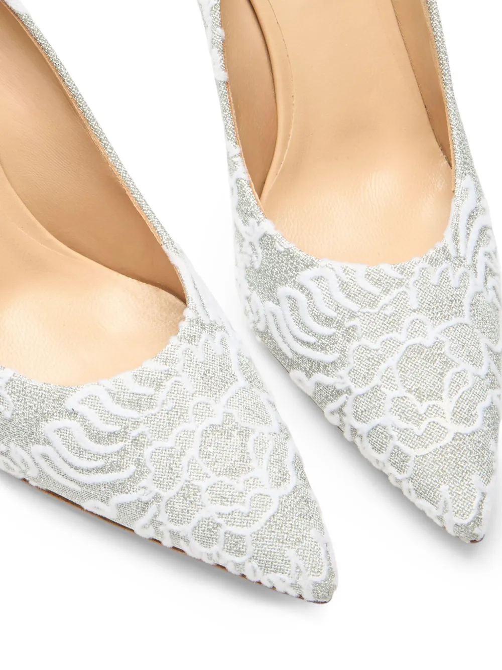 Casadei Julia Rigel floral-flock pumps Zilver