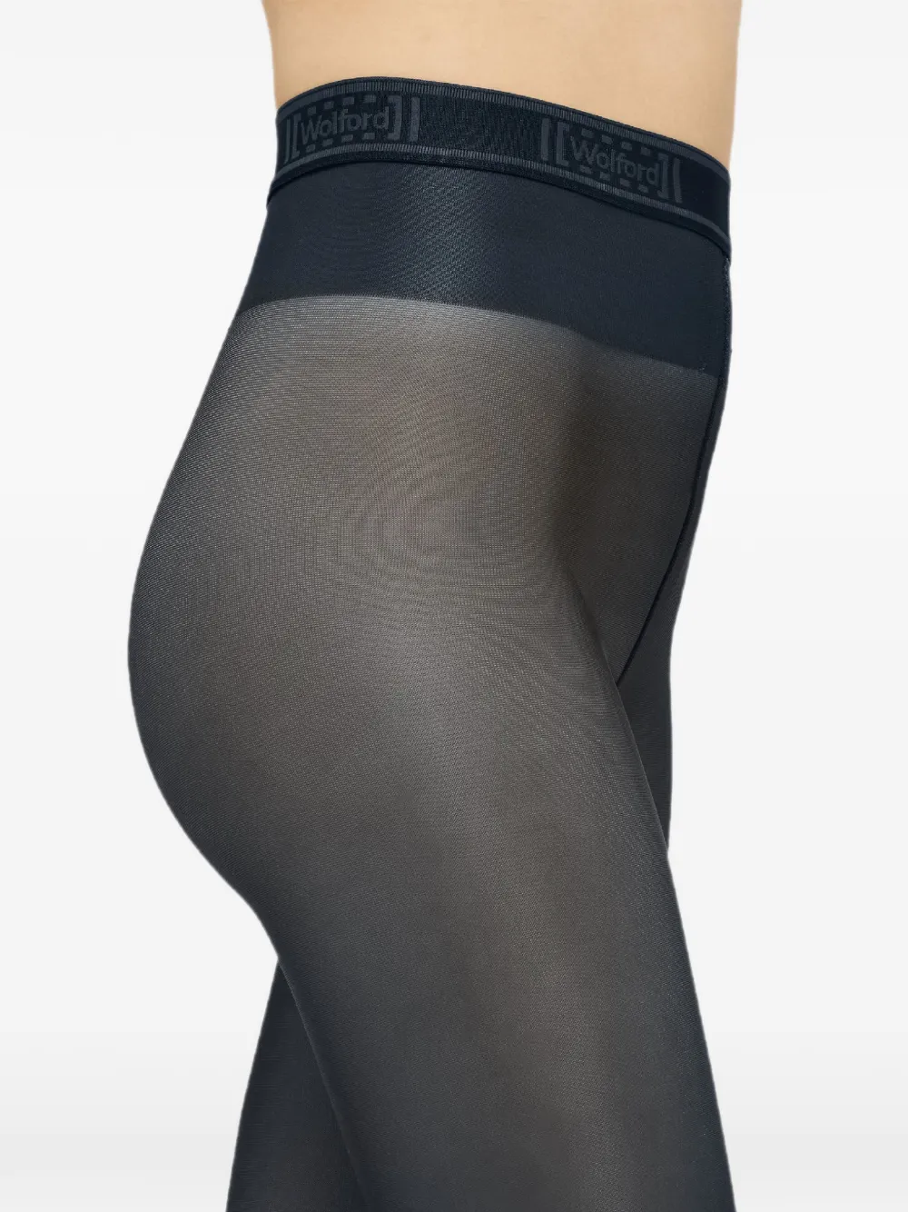 Wolford Neon 40 panty met glanzend effect Blauw