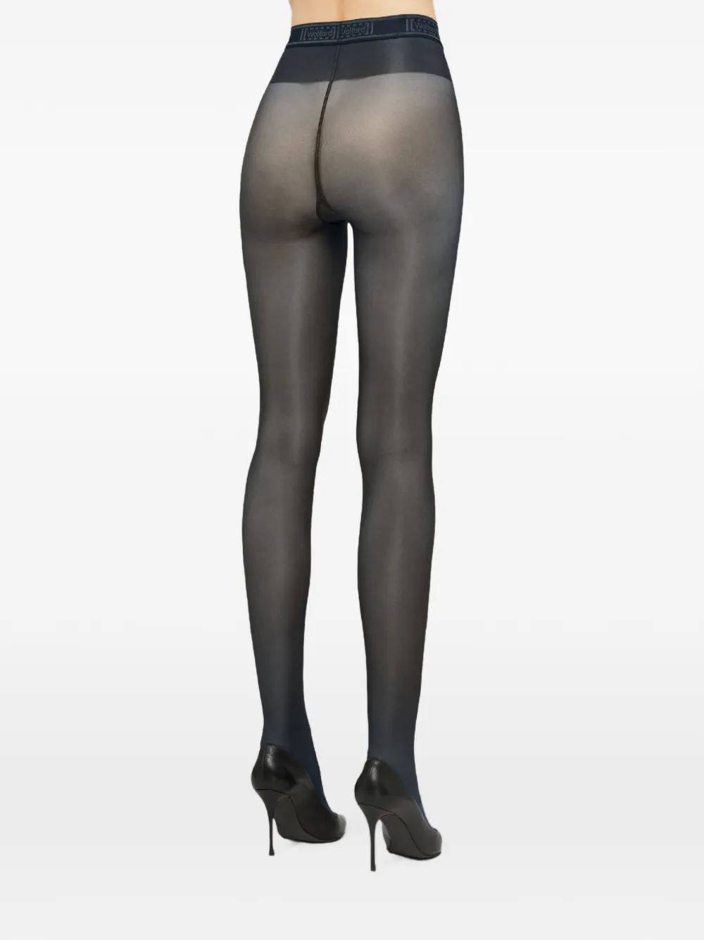 Wolford Neon 40 panty met glanzend effect Blauw