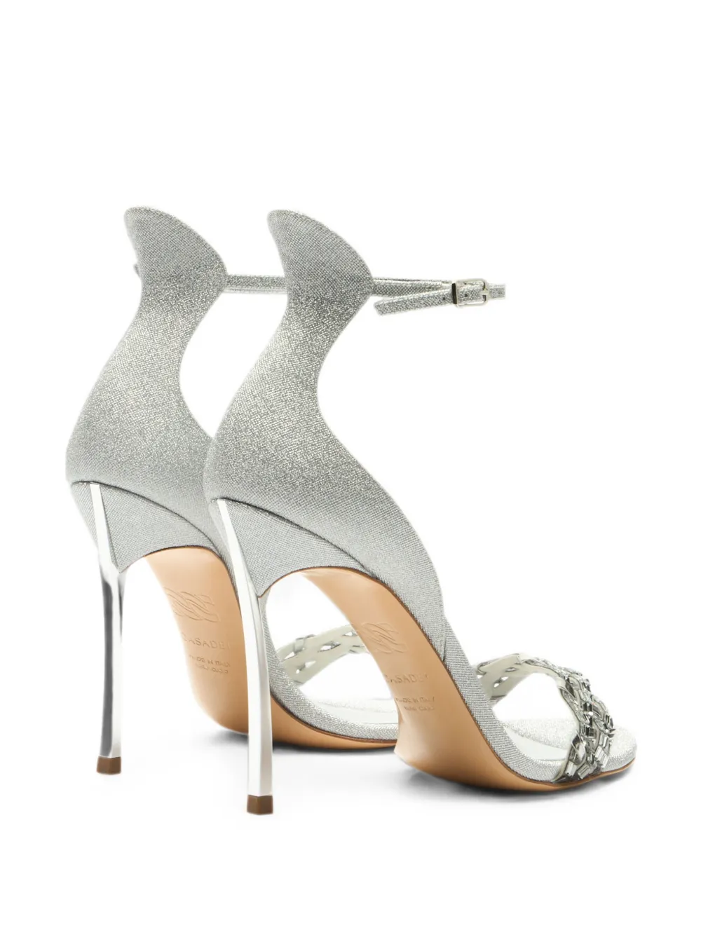 Casadei Cappa Blade crystal-embellished sandals Zilver
