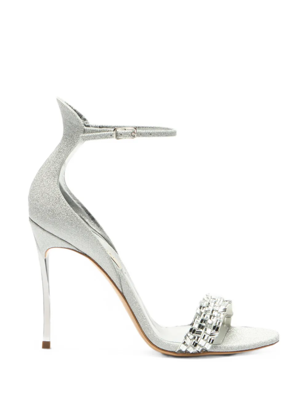 Casadei Cappa Blade crystal-embellished sandals Zilver