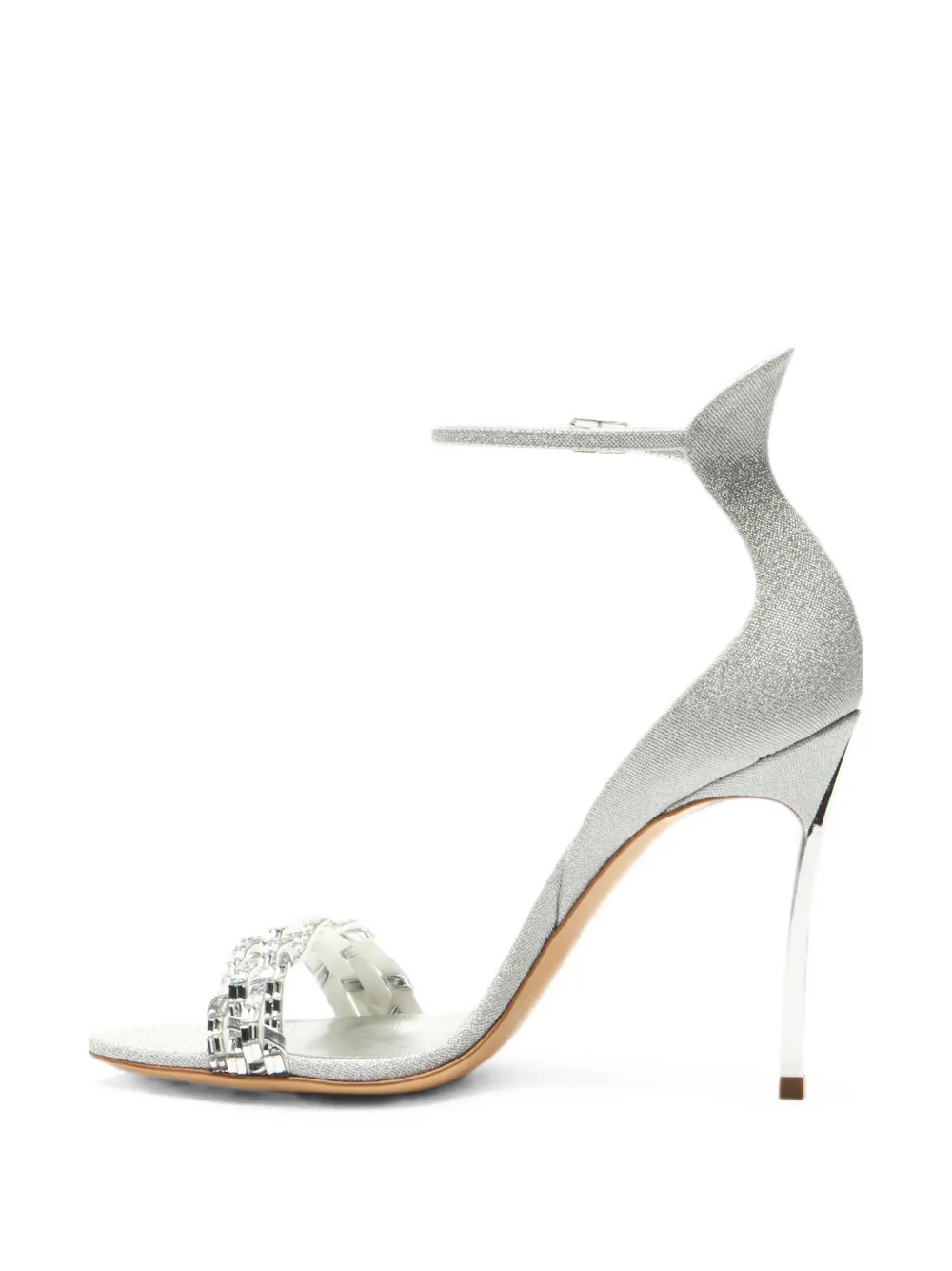 Casadei Cappa Blade crystal-embellished sandals Zilver