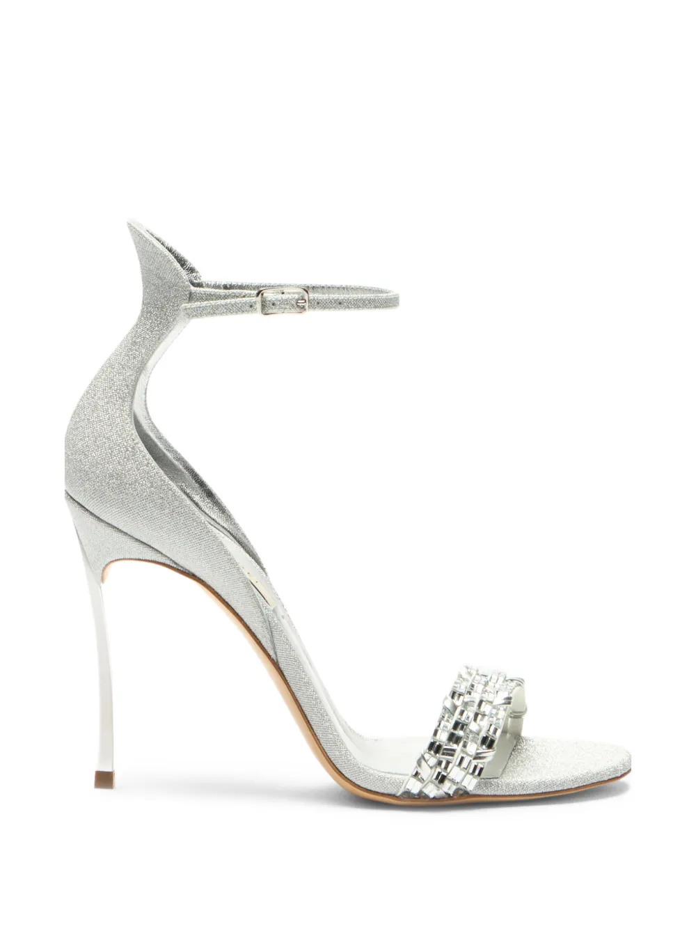 Casadei Cappa Blade crystal-embellished sandals - Argento