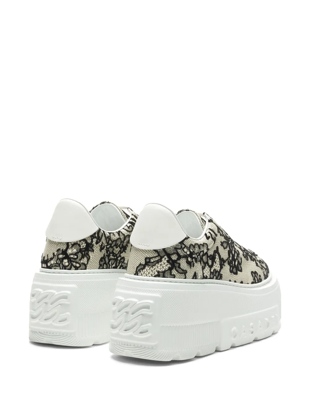 Casadei Nexus Pandora floral-lace sneakers Wit