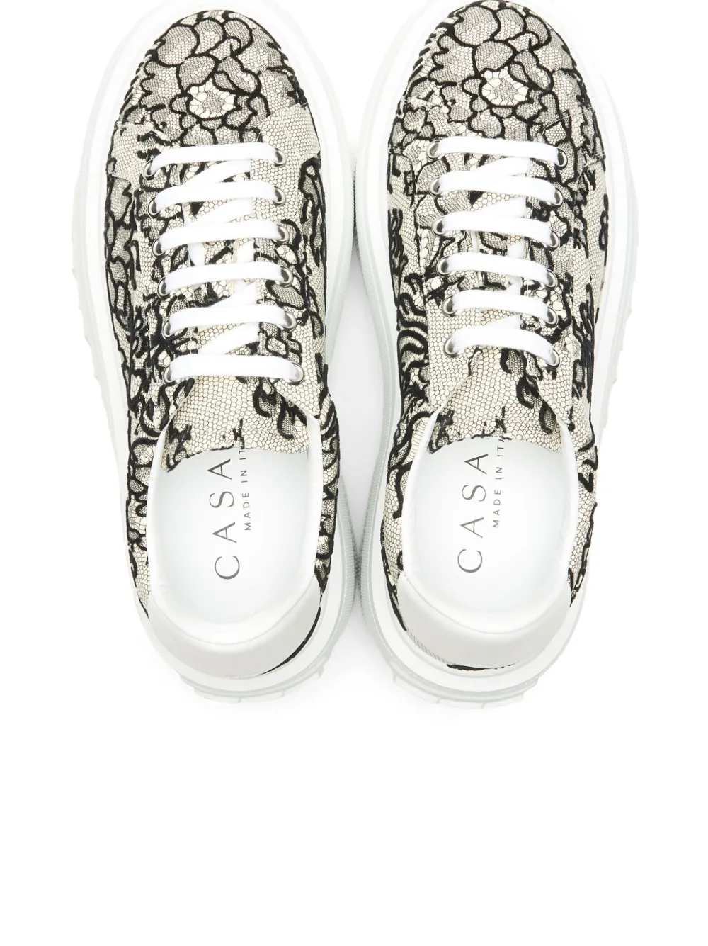 Casadei Nexus Pandora floral-lace sneakers Wit