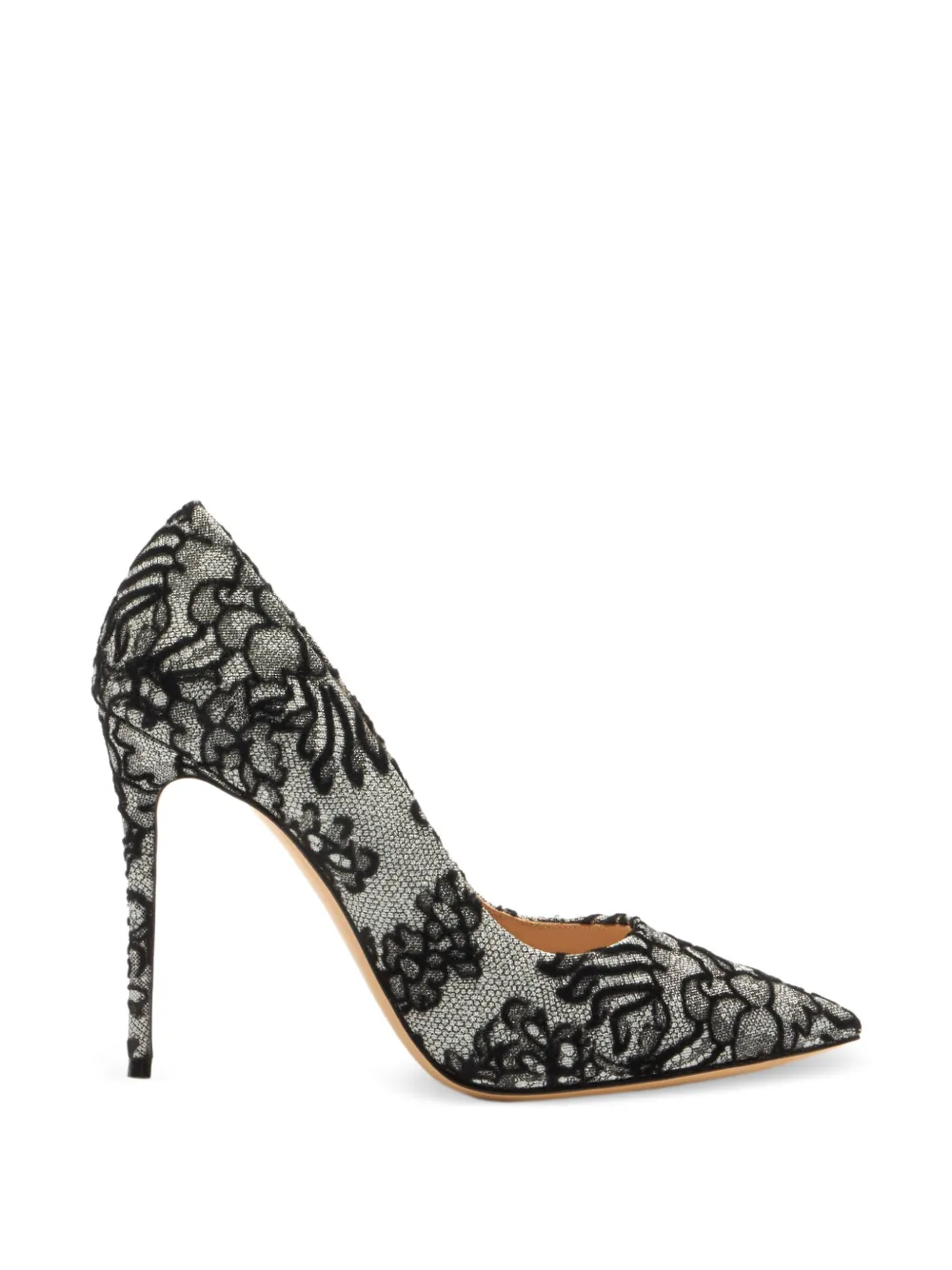 Casadei Julia Rigel flocked pumps Zwart
